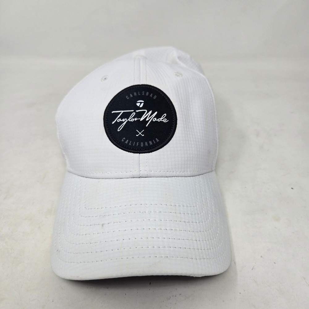 TaylorMade 7nine Golf Hat White Carlsbad California Patch Adjustable Cap 102699
